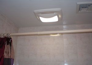 Bathroom fan lighting