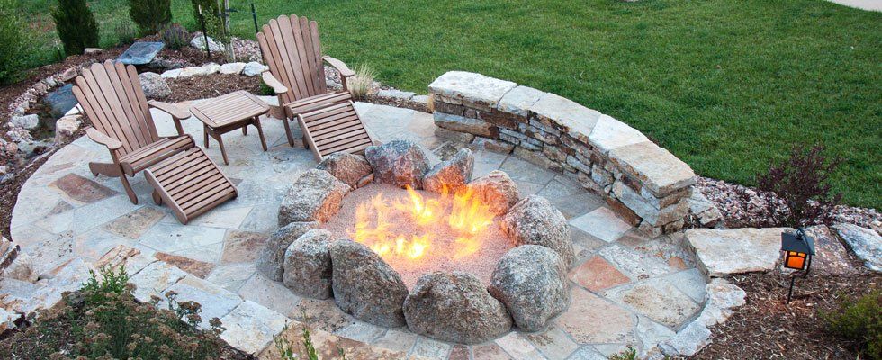 Elgantly designed outdoor firepit