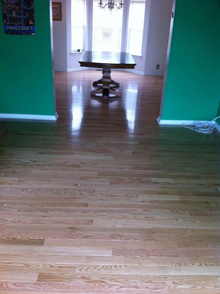 There is a table in the middle of the room.