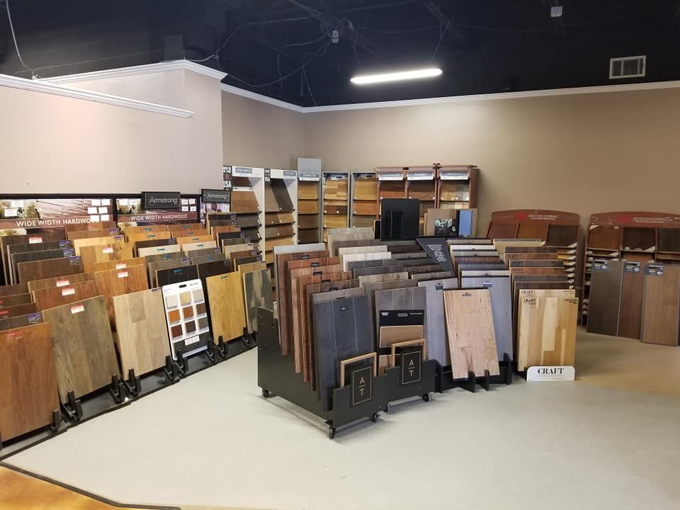 A room filled with lots of different types of flooring.