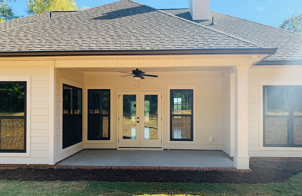 Glass windows and door