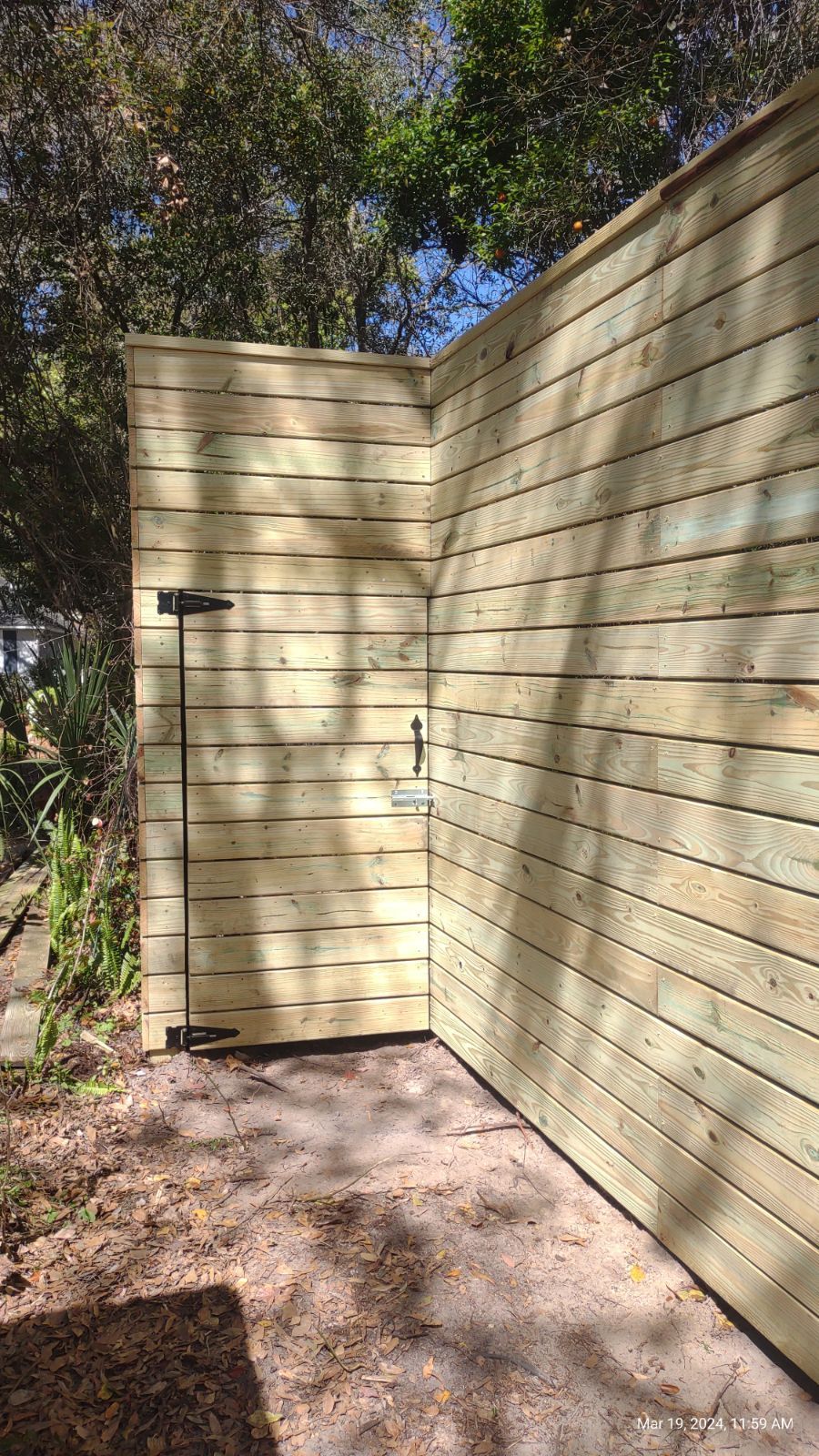 Backyard Patio Privacy Fence