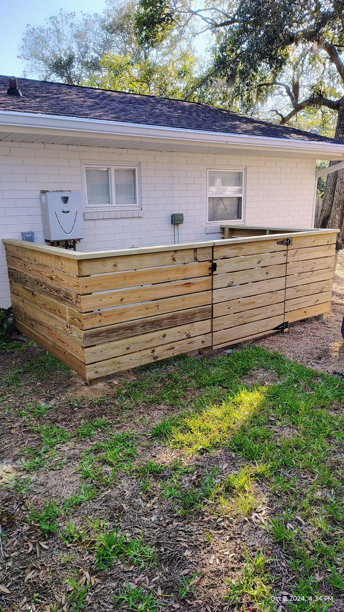 Backyard Privacy Air Conditioning Fence