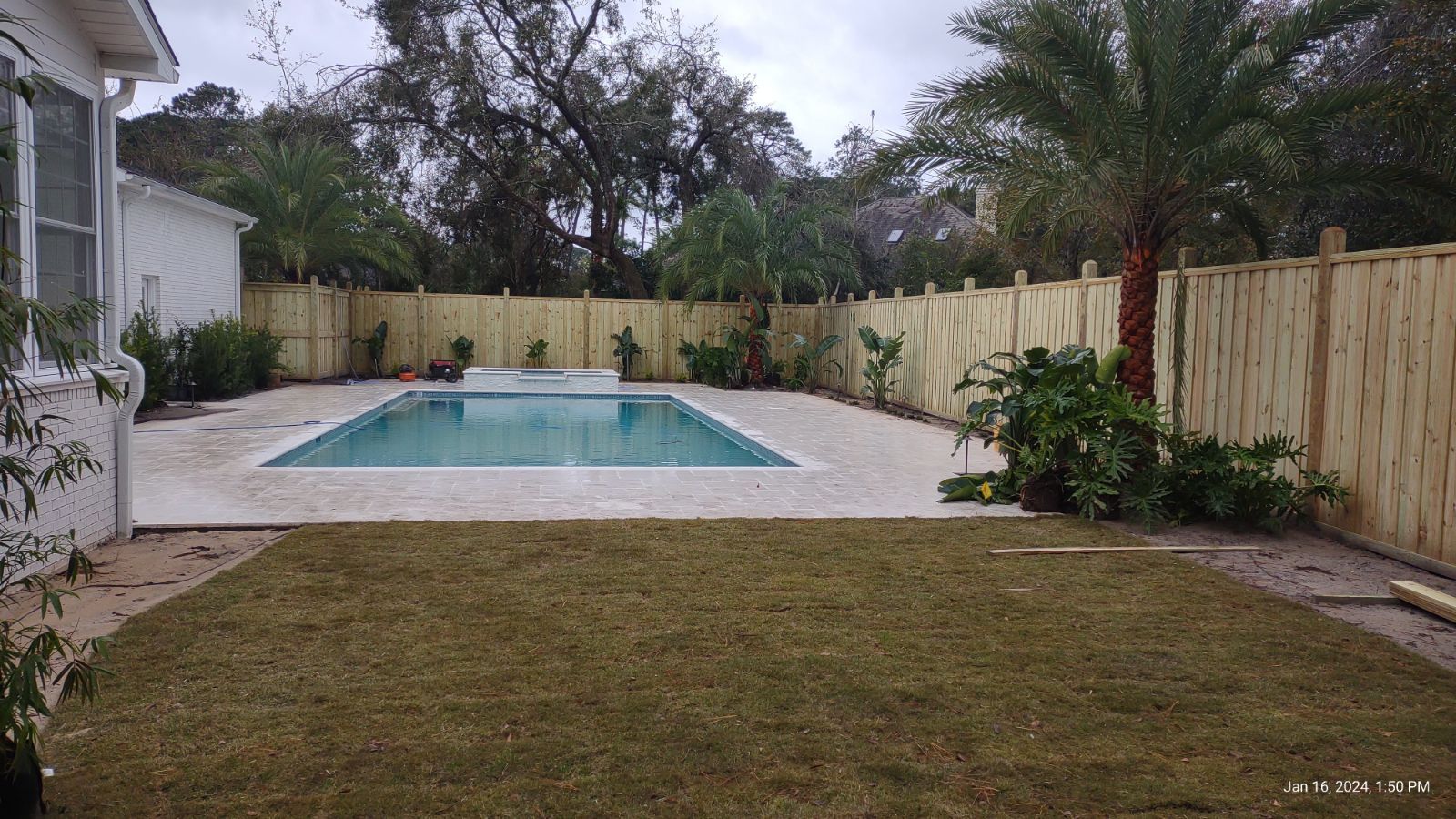 Backyard Pool Privacy Fence