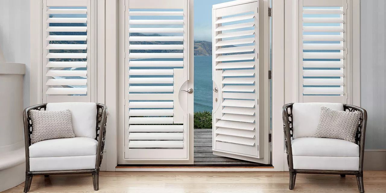 Doors and windows with shutters .