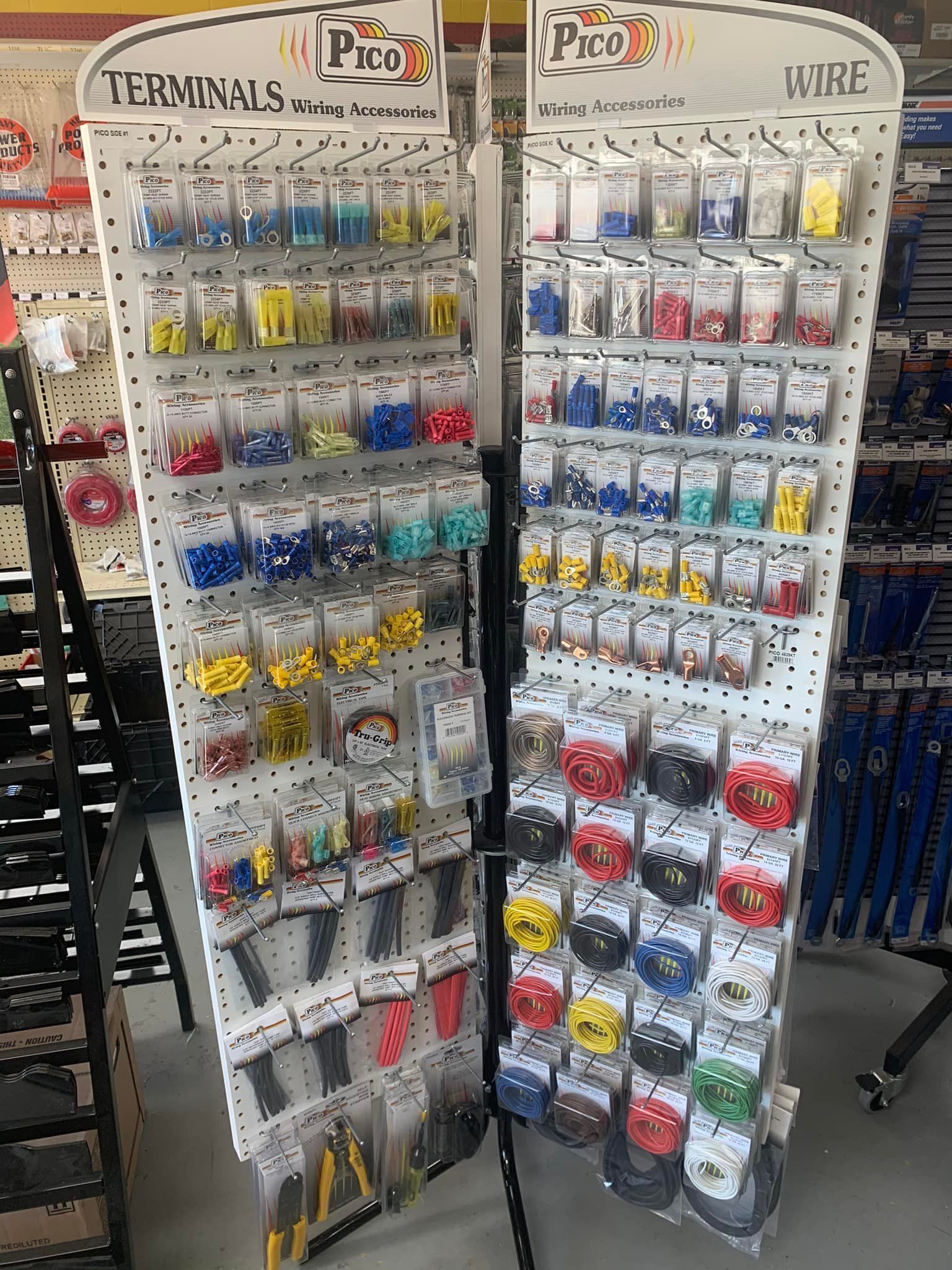 There are many different types of terminals on display in this store.