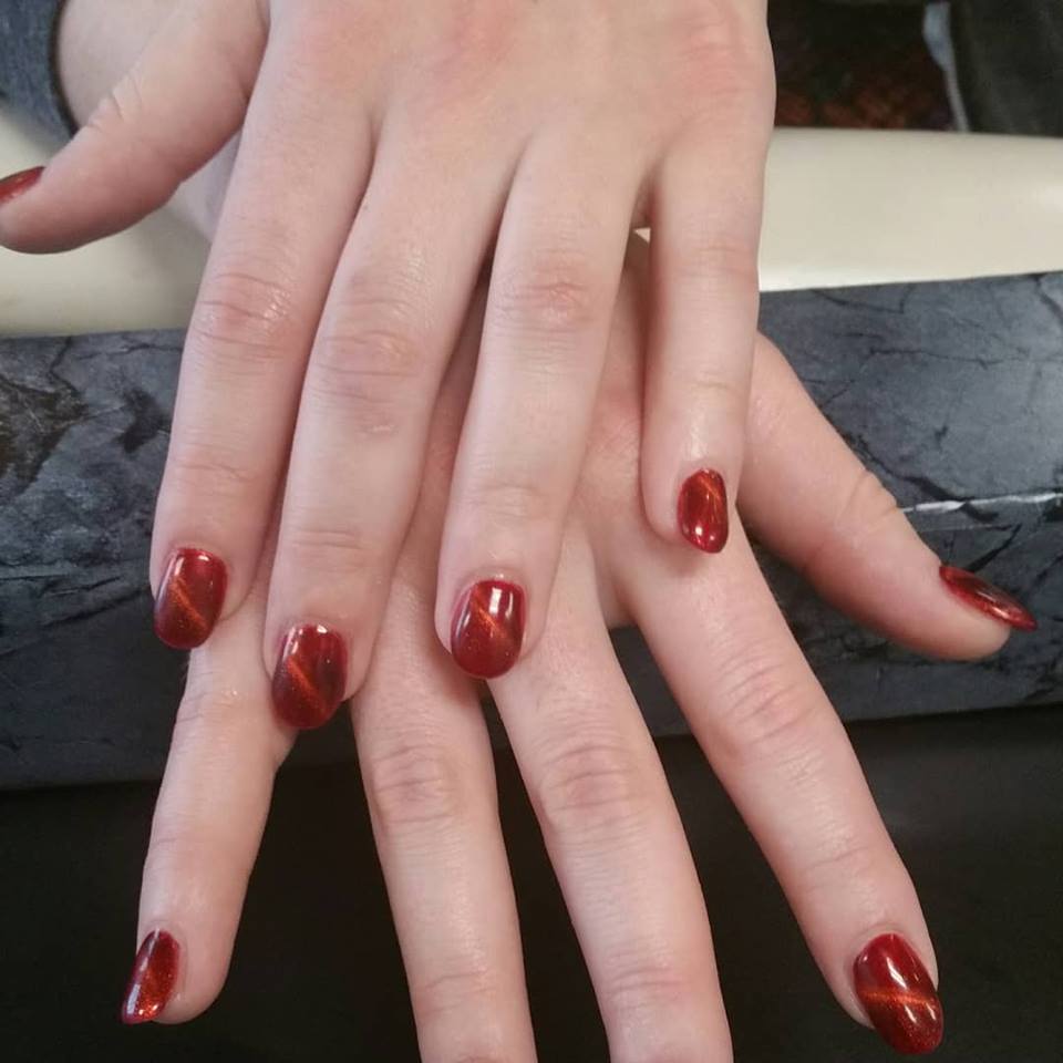 Stylish red nails