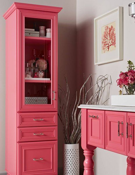 Pink cabinets