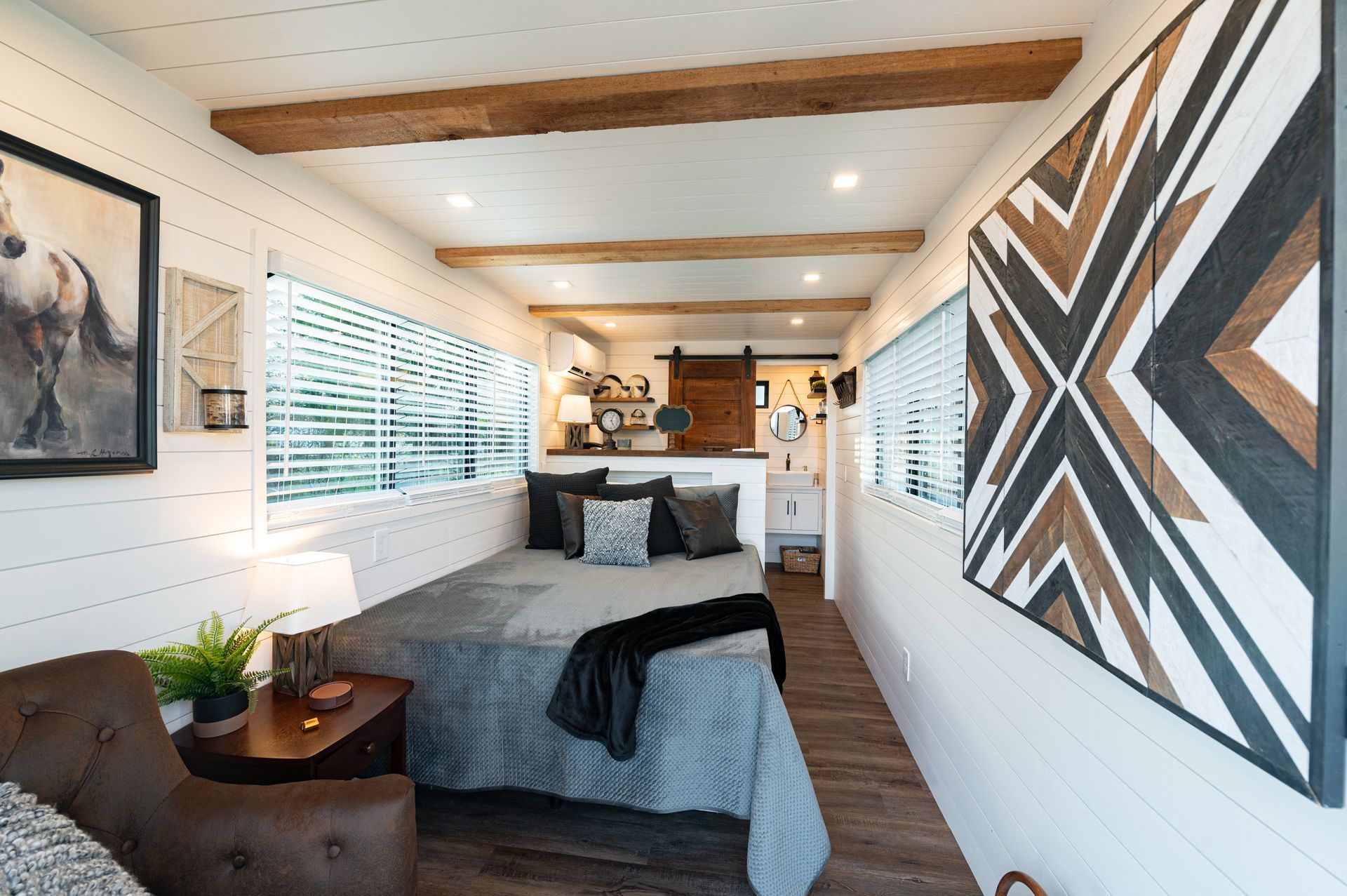 The Crown's Nest bedroom with window.