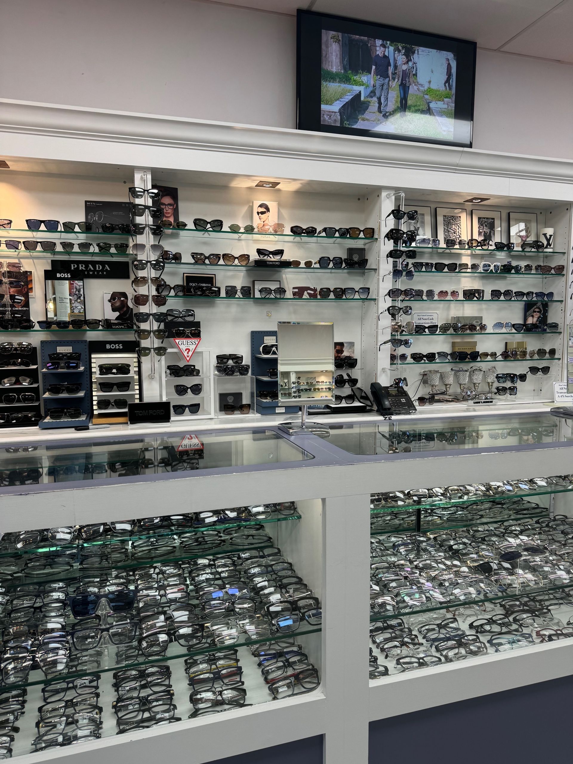 A store filled with lots of sunglasses and watches