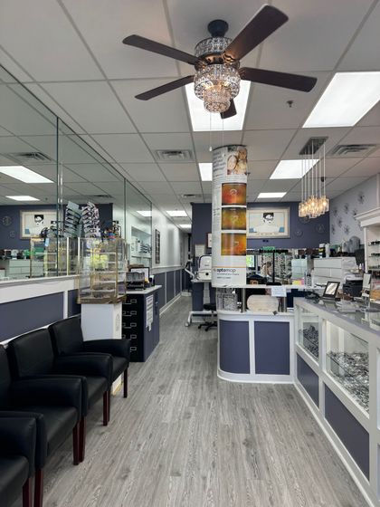 Interior of optical shop