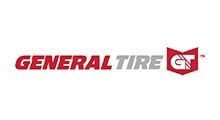 The General Tire logo, featuring the red and grey brand name next to a red shield icon with the white letters 