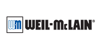A logo for a company called weil-mclain on a white background.