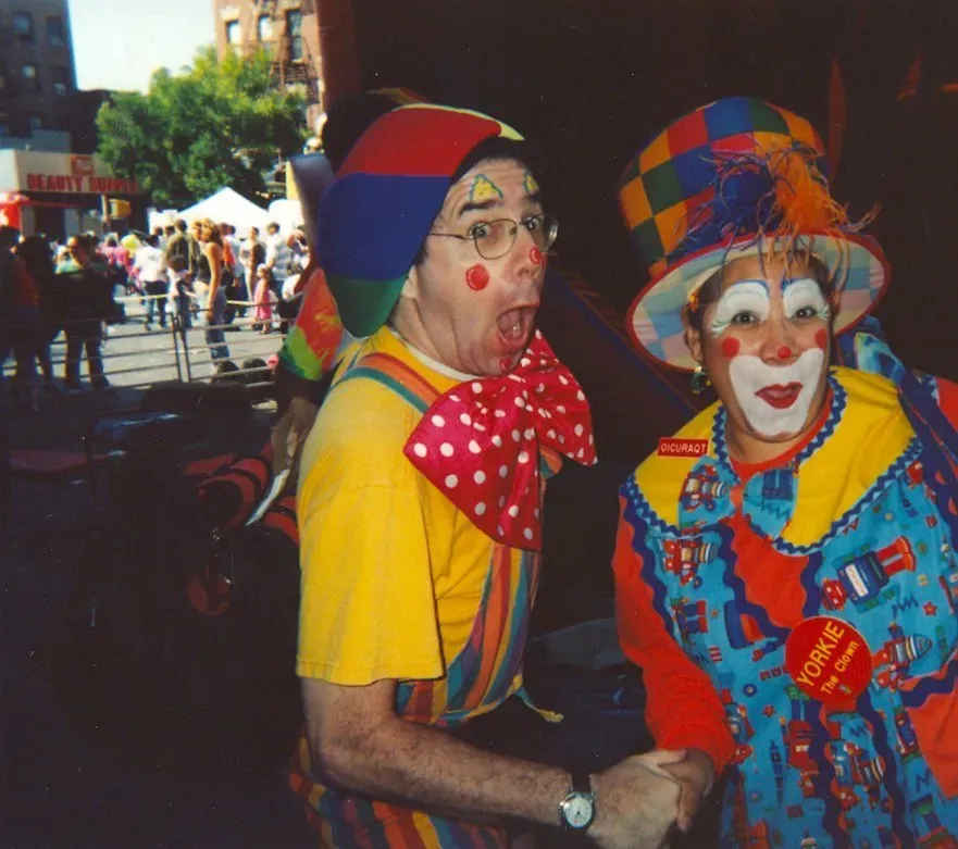 Two male clowns