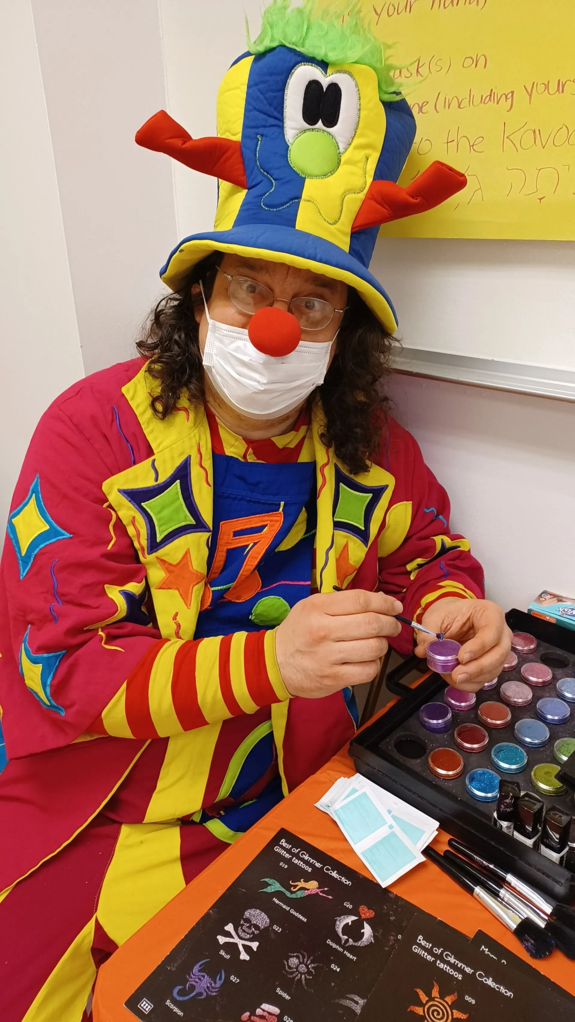 Clown face painting