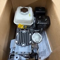 Parts of a machine in a box.