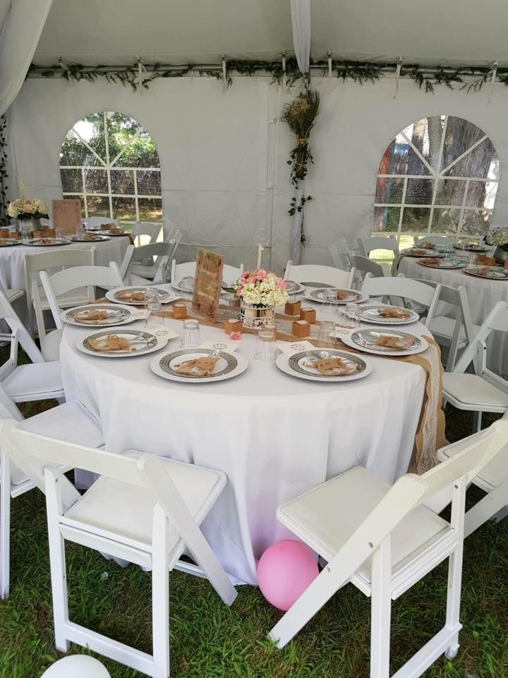 a table set up for a party
