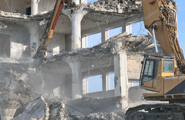 Demolition on multi-floor building