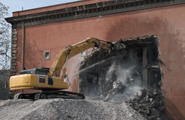 Demolition on building