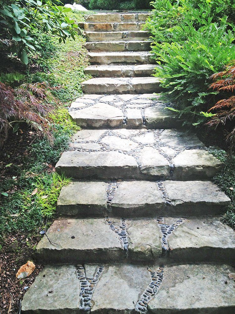 Creative stone steps