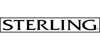 The logo for sterling is a black and white logo on a white background.