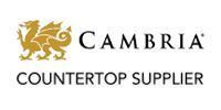 The cambria countertop supplier logo is on a white background.