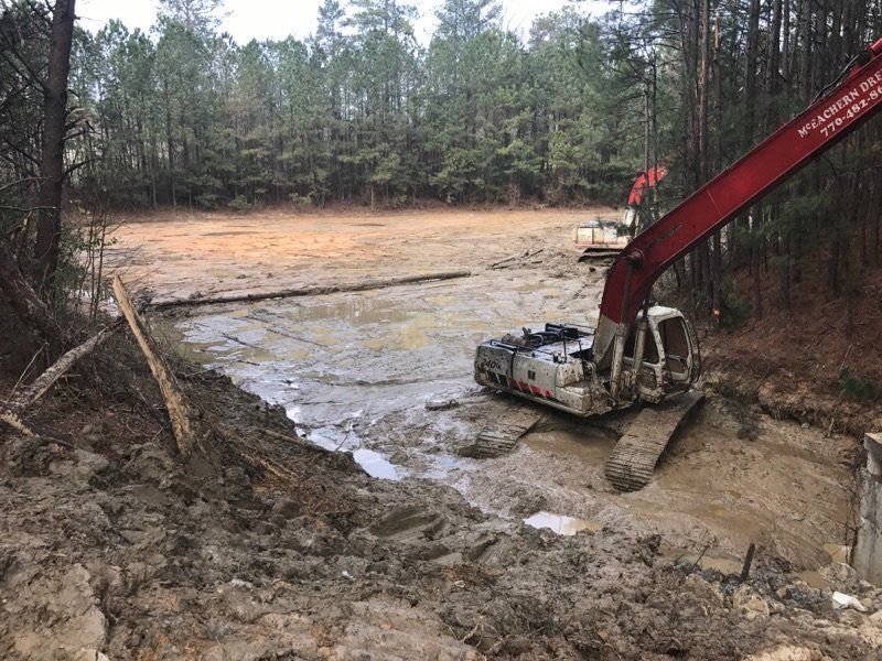 Dredging the whole area