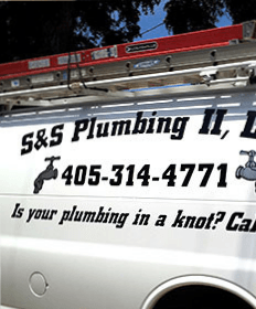 S & S Plumbing service truck