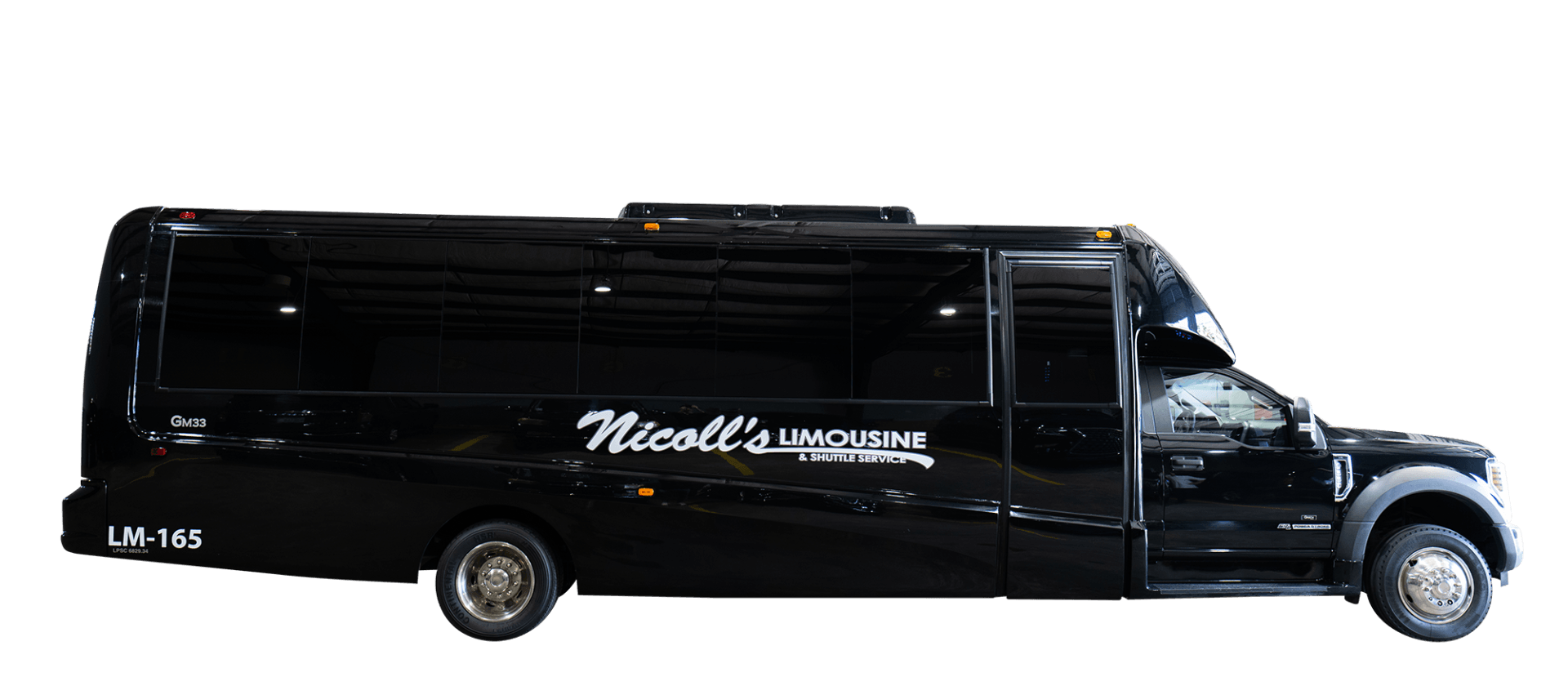 Nicoll's Limousine & Shuttle Service black shuttle vehicle - LM-165