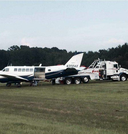 Airplane and truck