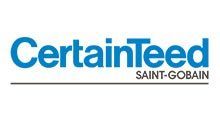 CertainTeed logo with blue text on white background and Saint-Gobain text below.
