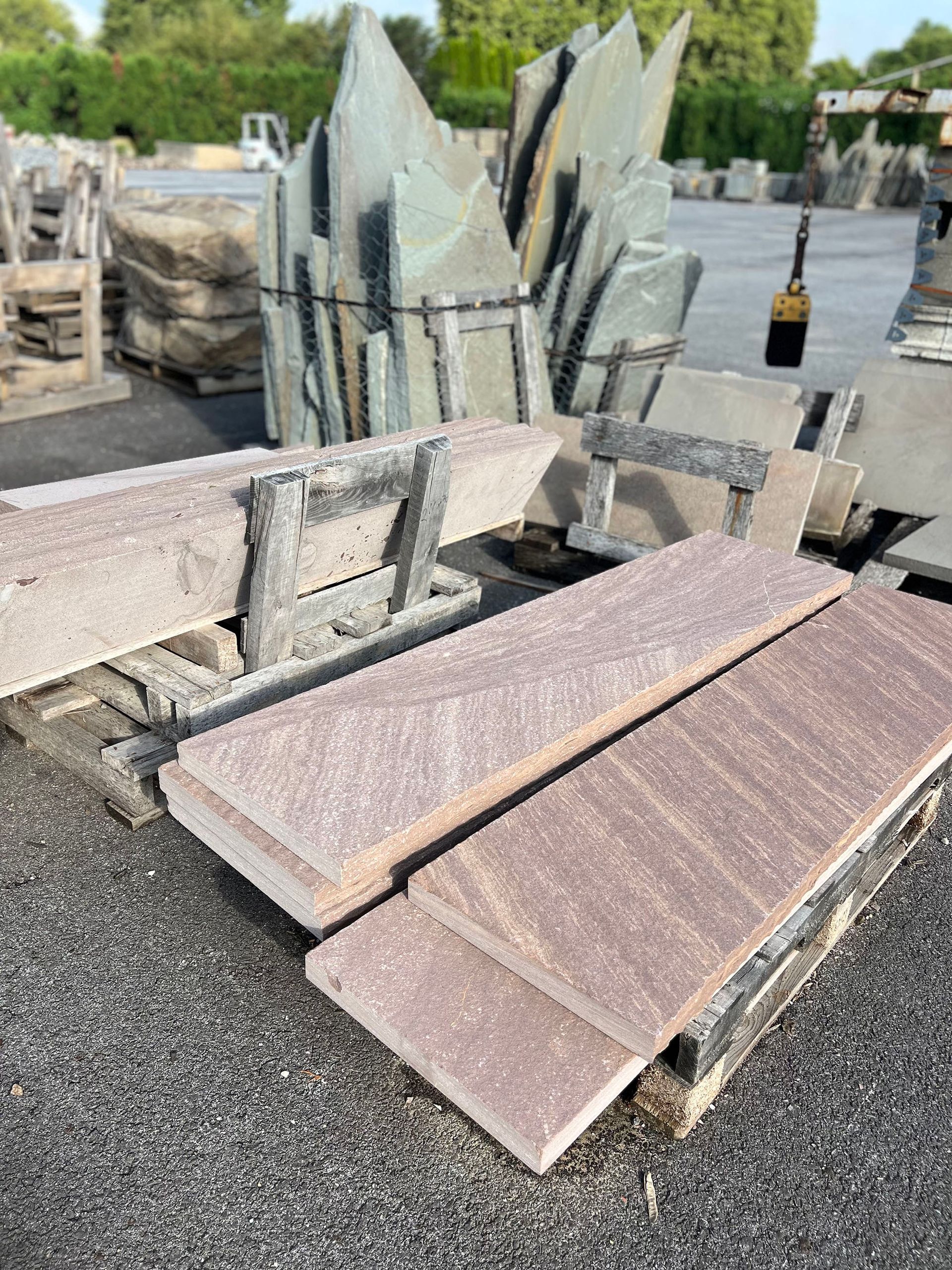 A bunch of pieces of wood are stacked on top of each other