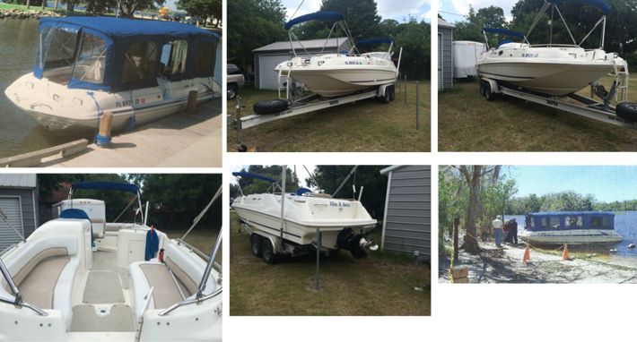 1997 Sea Ray Sundeck Deck Boat with Camper Top