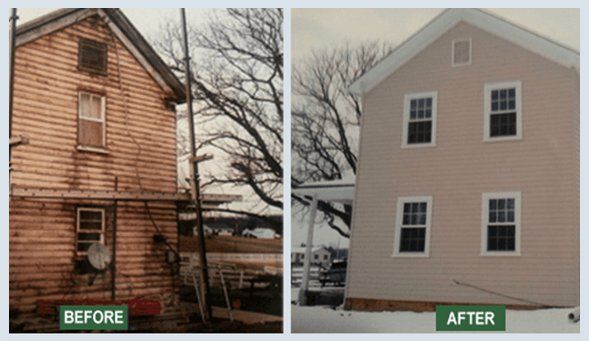 Siding hero Image - before and after siding