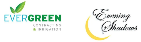 Evergreen Contracting & Irrigation, LLC and Evening Shadows logo.