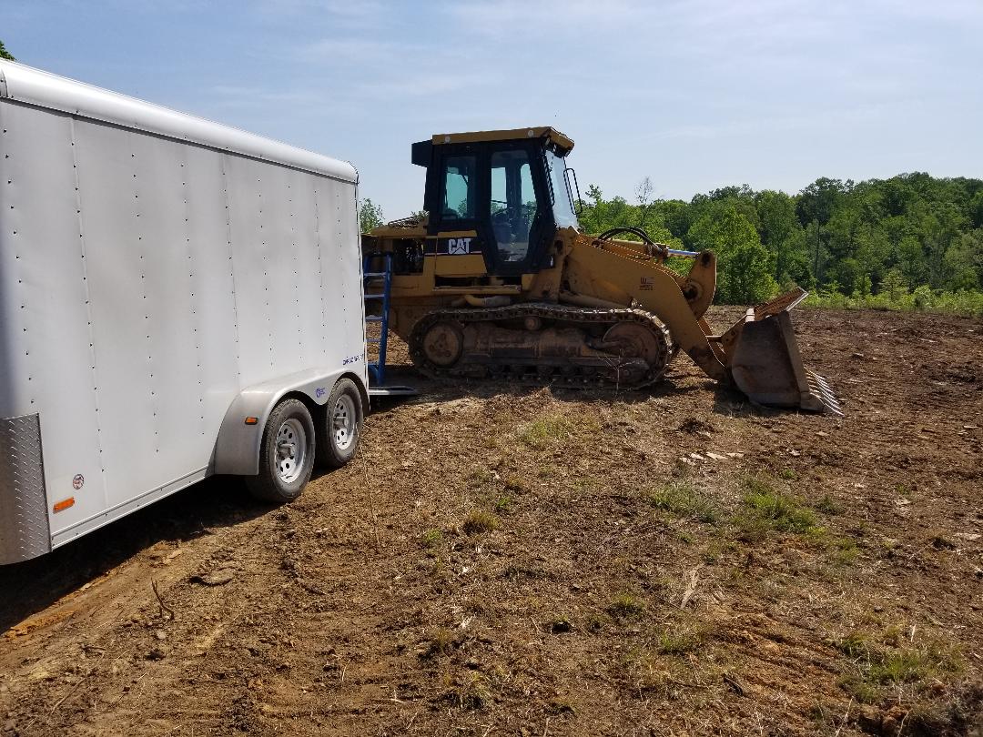 Mobile A/C service on tractor