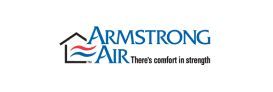 Armstrong Air logo with a house icon and text 