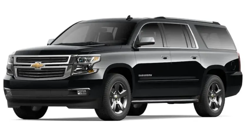 Black Chevrolet Suburban SUV.