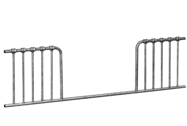Metal bed rails for safety.