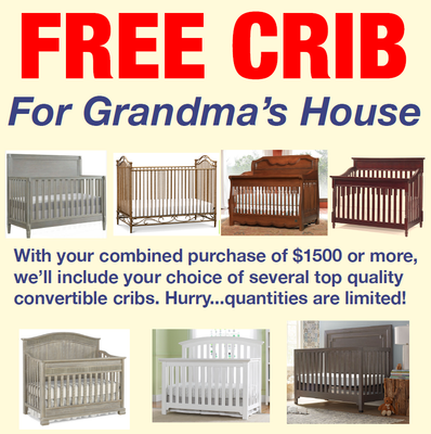 Free crib with $1,500 purchase 