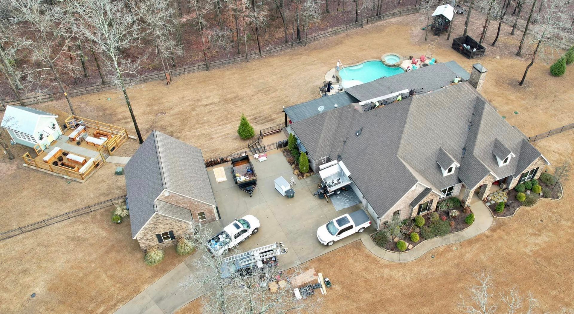 new roofing for a huge house