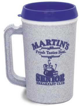 A mug that says martin 's fresh tastes best on it