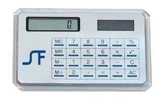 A small calculator with the number 0 on the screen.