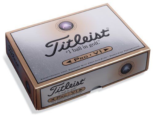 A box of titleist golf balls on a white background