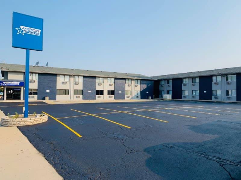 Parking lot stripping