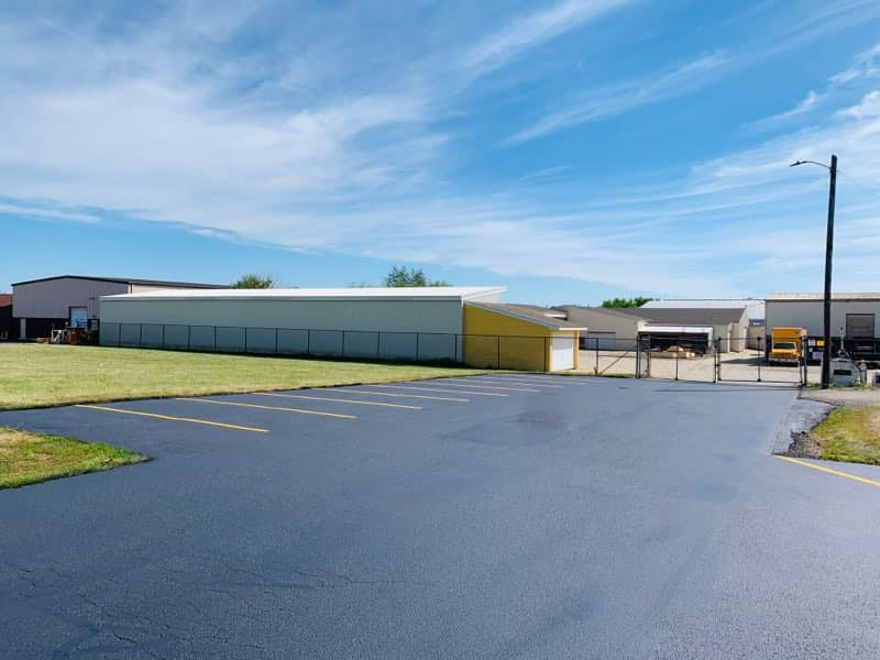 Parking lot stripping