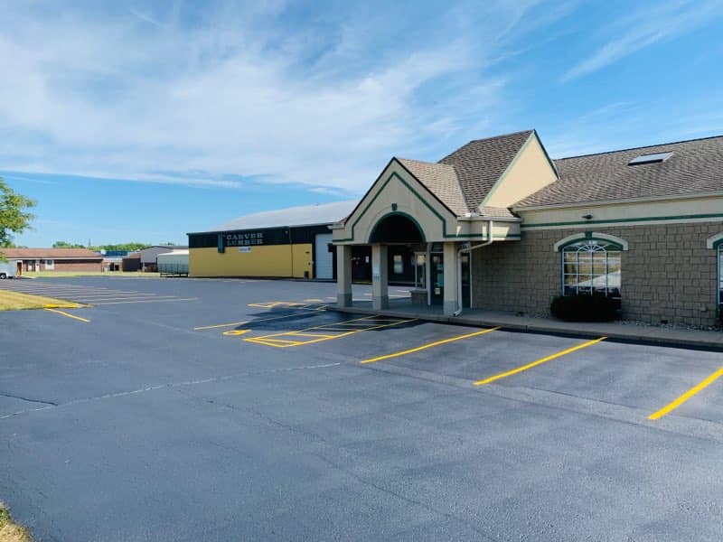 Parking lot stripping