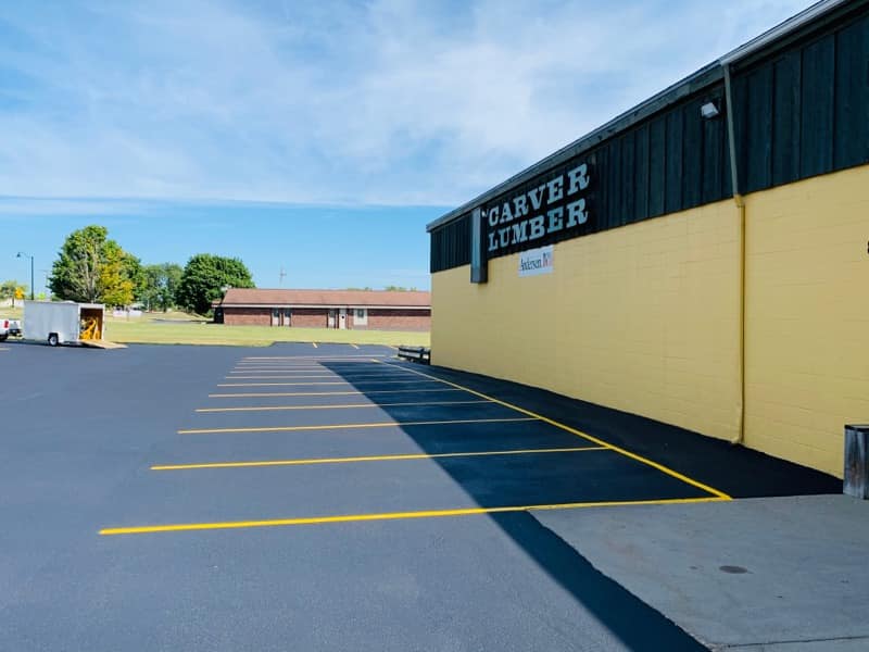 Parking lot stripping