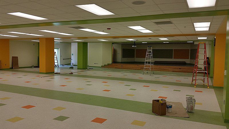 Interior painting of commercial building