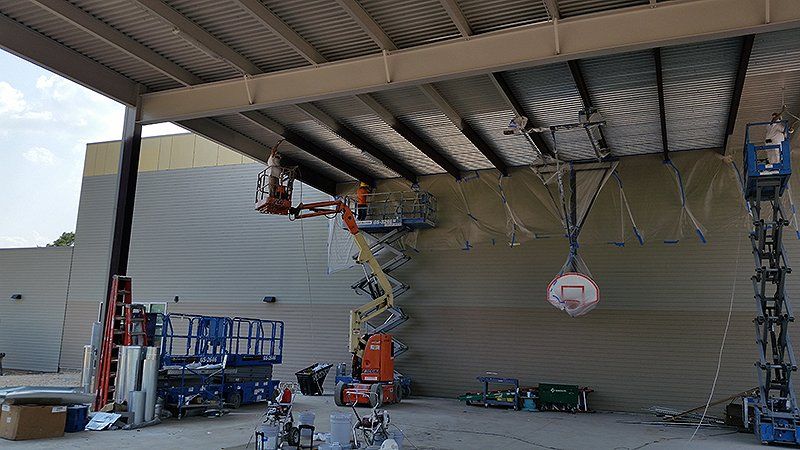 basketball court construction